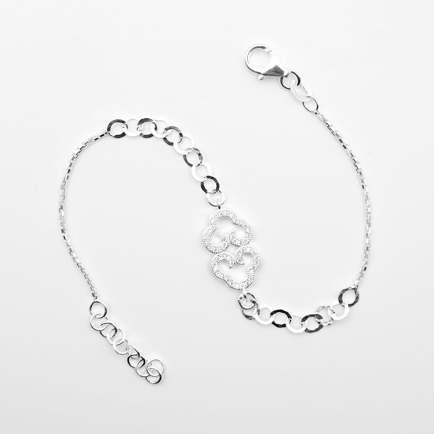 Bracciale Simmetria Cuori Pavé