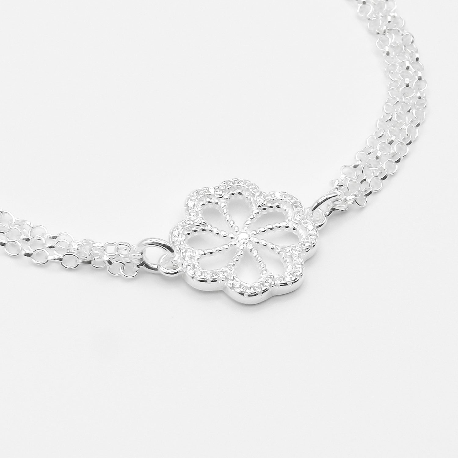 Bracciale Quadrifoglio Pavé Luminoso